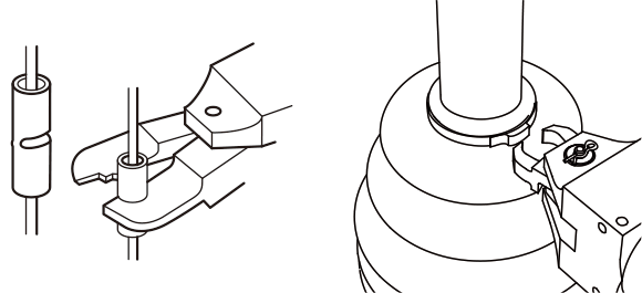 圧着端子のかしめ作業