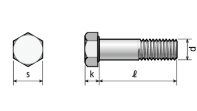 六角ボルト(JIS B1180)Hexagon head bolts and hexagon head screws