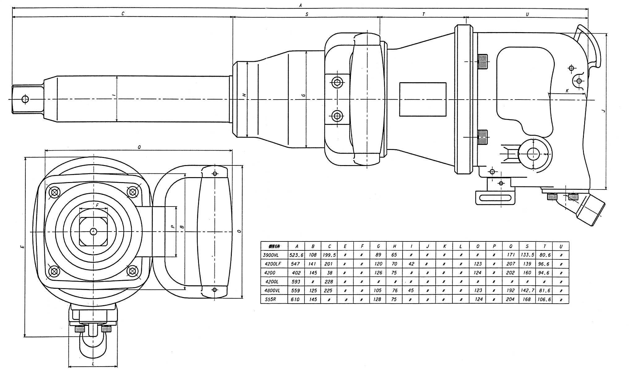 エアーインパクトレンチ(軽量タイプ) No.GT-S55R | 製品情報 エアーインパクトレンチ(軽量タイプ) No.GT-S55R | 製品情報
